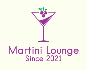 Grape Martini Glass  logo