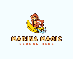 Monkey Sea Surfer logo design