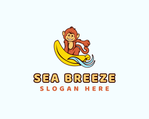 Monkey Sea Surfer logo design