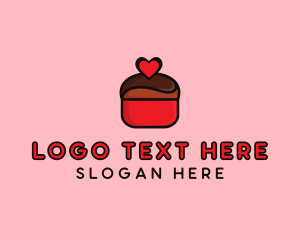 Naughty Love Heart Chocolate Dessert Logo