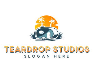 Teardrop Trailer Adventure logo design