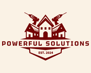 Construction Drill Handyman logo design