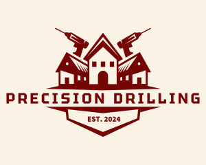 Construction Drill Handyman logo design