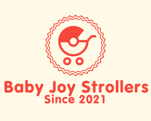 Cute Baby Stroller  logo design