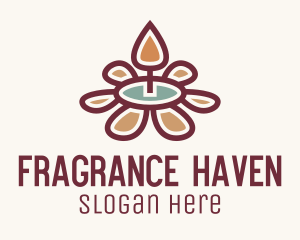 Flower Fragrance Candle logo design