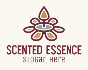 Flower Fragrance Candle logo design