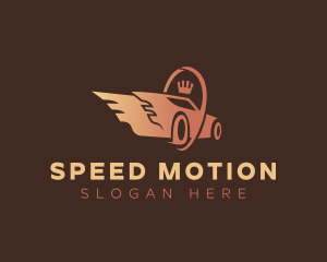 Speeding Car Wings logo design