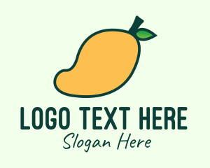 Yellow Mango Fruit logo design