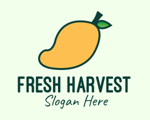Yellow Mango Fruit logo