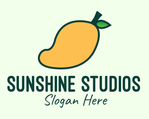 Yellow Mango Fruit logo design