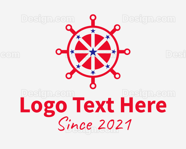 Patriotic Steering Wheel Logo