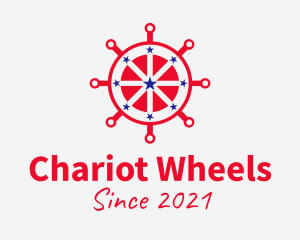 Patriotic Steering Wheel  logo design