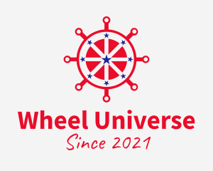 Patriotic Steering Wheel  logo design