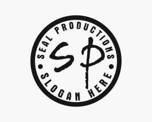 Black Tattoo Artist Seal  logo