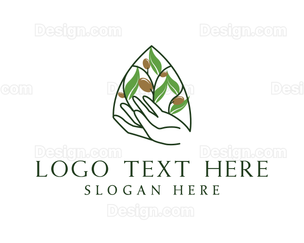 Olive Plant Farming Logo