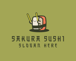 Nigiri Sushi Drummer logo design