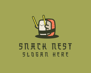 Nigiri Sushi Drummer logo design