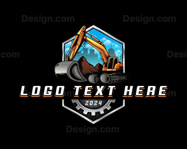 Excavator Machinery Digger Logo