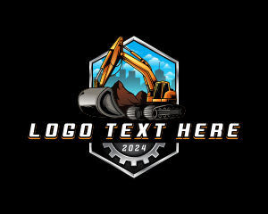 Excavator Machinery Digger logo