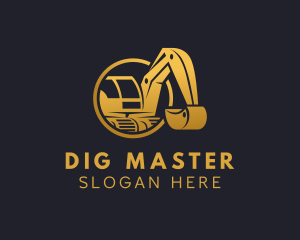 Excavator Digging Construction logo