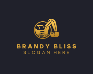 Excavator Digging Construction logo design