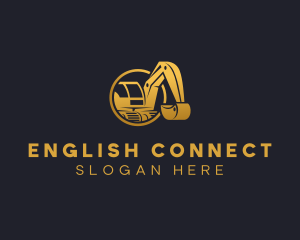 Excavator Digging Construction logo design