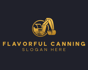 Excavator Digging Construction logo design