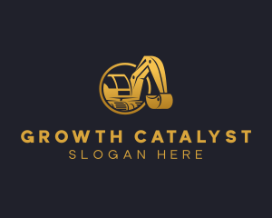 Excavator Digging Construction logo design