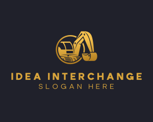 Excavator Digging Construction logo design