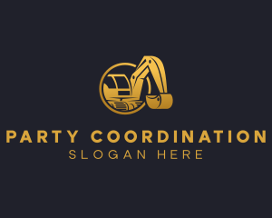 Excavator Digging Construction logo design