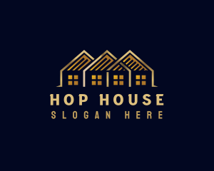 Real Estate House Roofing logo design