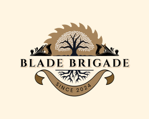 Saw Blade Carpentry logo design