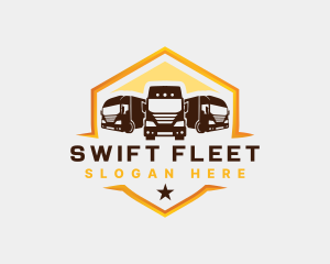 Transport Truck Logistic logo design