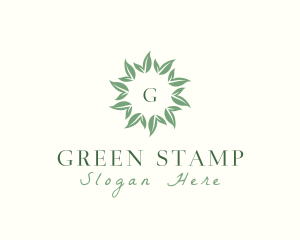 Organic Wreath Leaves Vegan  logo design