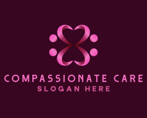 Heart Ribbon Community logo design