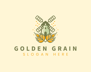 Flour Mill Wheat logo design