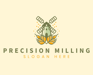 Flour Mill Wheat logo design