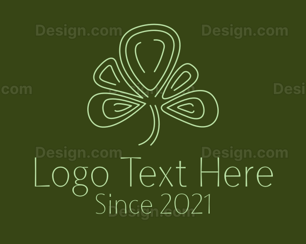 Minimalist Clover Leaf Logo