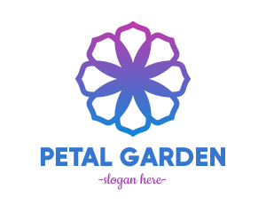 Purple Flower Petals logo design