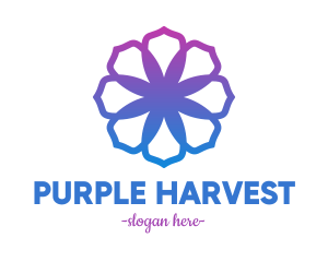 Purple Flower Petals logo design