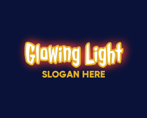 Funky Glowing Gamer logo design