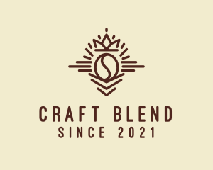 Coffee Bean Crown  logo design