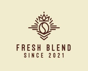 Coffee Bean Crown  logo design