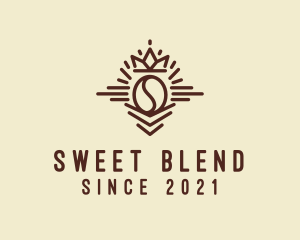 Coffee Bean Crown  logo design