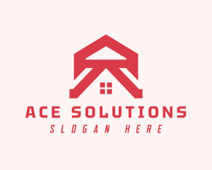 Real Estate Property Letter A logo design