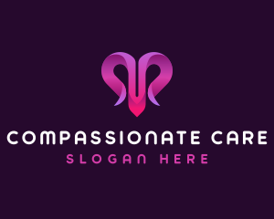 Heart Love Care logo design