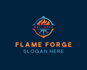 Fire Snowflake Facility logo design