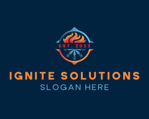 Fire Snowflake Facility logo design