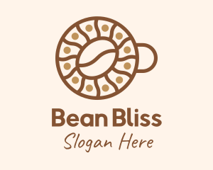 Festive Coffee Bean Cup logo design