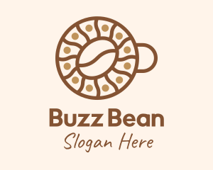 Festive Coffee Bean Cup logo design